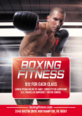 boxing fitness flyer