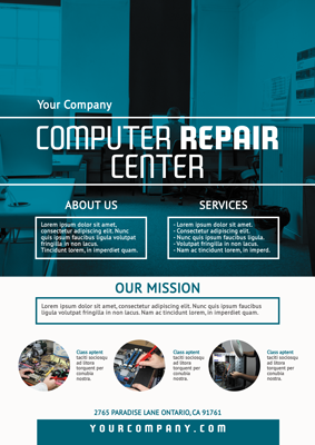 computer repair flyer