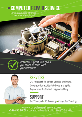 computer repair service flyer