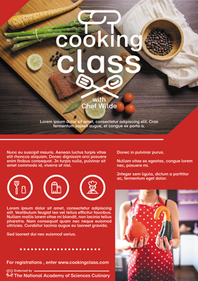 cooking class flyer