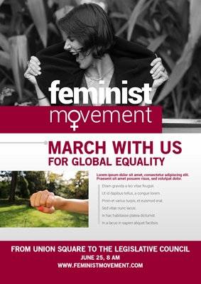 feminist movement flyer