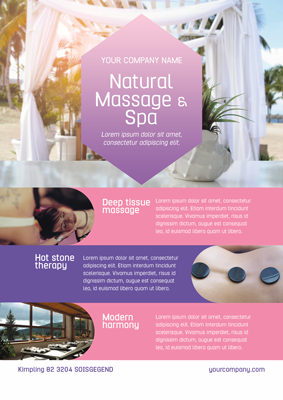 natural massage spa flyer