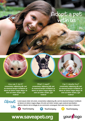 pet adopt flyer